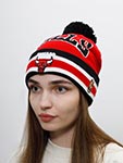 Шапка MITCHELL NESS арт. MN1-EU097-TCUFF-CHIB-RED Chicago Bulls NBA  (красный)